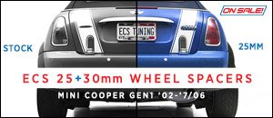 MINI Gen1 '02-'7/06 ECS 25+30mm Wheel Spacer Kits