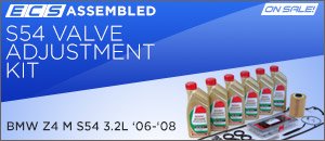 BMW Z4 M ECS Assembled S54 Valve Adjustment Kit