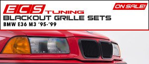 BMW E36 M3 ECS Blackout Grille Sets