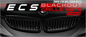 BMW E9x M3 ECS Tuning Blackout Grilles