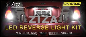 MINI R50 R52 R53 Ziza LED Reverse Lights