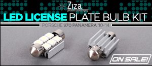 Porsche 970 Panamera Ziza LED License Plate Kit