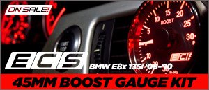 BMW E8x 135i ECS 45mm Boost Gauge Kit