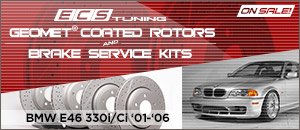 BMW E46 330i/Ci GEOMET&reg; Rotors & Brake Service Kits