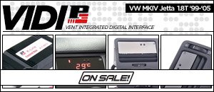VW Jetta 1.8T P3Cars Integrated Digital Vent Gauge