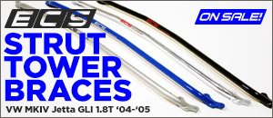 VW MKIV Jetta GLI ECS Tuning Strut Tower Braces