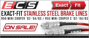 MINI R50/R53 ECS Exact-Fit Stainless Brake Lines