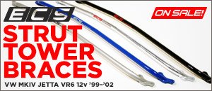 VW MKIV Jetta VR6 12v ECS Strut Tower Braces