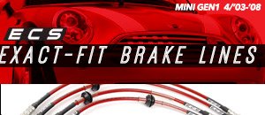 MINI Gen1 ECS Exact-Fit Stainless Steel Brake Lines