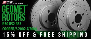 Mini R50 R53 R52 Non JCW GEOMET&reg; Coated Rotors