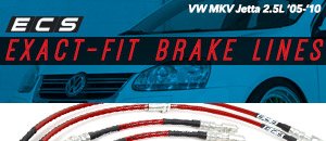 MKV Jetta 2.5L Exact-Fit Stainless Steel Brake Lines