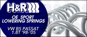 VW B5 Passat 1.8T H&R OE Lowering Springs