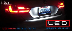 MKVI Jetta GLI Ziza License Plate LED