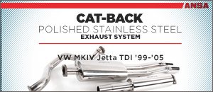 VW MKIV Jetta TDI ANSA Cat-Back Exhaust System