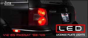 VW B5 Passat Ziza LED License Plate Bulbs