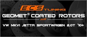 VW MKVI Jetta Sportwagen ECS Geomet&reg; Coated Rotors