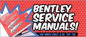 VW MKIV Golf 2.0L Bentley Service Manuals