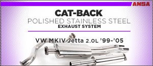 VW MKIV Jetta 2.0L ANSA Cat-Back Exhaust System