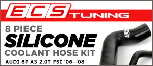 Audi 8P A3 2.0T FSI ECS 8pc Silicone Coolant Hose Kit