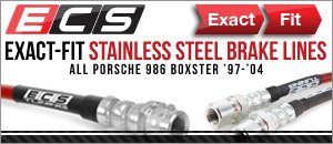Porsche 986 Boxster ECS Exact-Fit Brake Lines