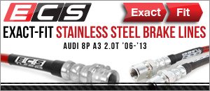 Audi 8P A3 2.0T ECS Exact-Fit Brake Lines