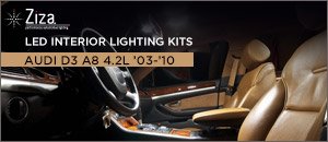 Audi D3 A8 4.2L Ziza LED Interior Lighting Kits