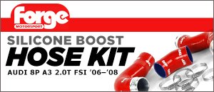 Audi 8P A3 2.0T Forge Silicone Boost Hose Kits