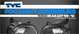 Audi B8 A4 TYC Fog Light Housings