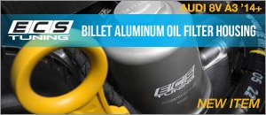 Audi 8V A3 ECS Billet Aluminum Oil Filter Housings