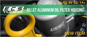 Audi 8V S3 ECS Billet Aluminum Oil Filter Housings