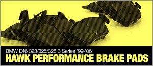 BMW E46 3 Series Hawk High Performance Brake Pads