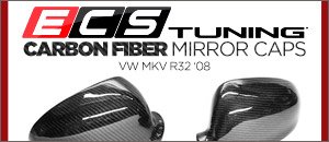 VW MKV R32 ECS Carbon Fiber Mirror Caps