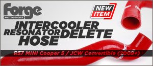 R57 MINI Cooper S Intercooler Resonator Delete Hose