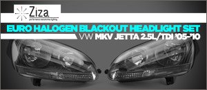 VW MKV Jetta 2.5L/TDI Euro Halogen Blackout Headlights