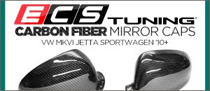 VW MKVI Jetta Sportwagen ECS Carbon Fiber Mirror Caps
