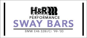 BMW E46 328i/Ci H&R Sway Bars