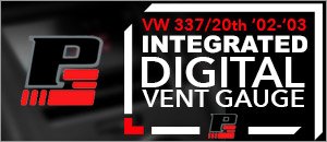 VW 337/20th P3Cars Integrated Digital Vent Gauge