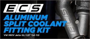 VW MKIV GLI 1.8T ECS Aluminum Coolant Split Pipe