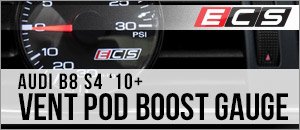 Audi B8 S4 ECS Vent Boost Gauge Kit