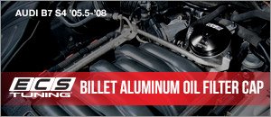 Audi B7 S4 ECS Billet Aluminum Oil Filter Housing Cap
