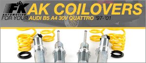 Audi B5 A4 30V Quattro FK AK Coilover Suspension Kit