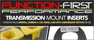 Porsche 996 Function-First Transmission Mount Inserts