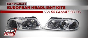 VW B5 Passat Spyder European Headlights