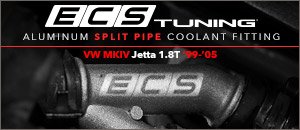 VW MKIV Jetta 1.8T ECS Aluminum Coolant Split Pipe