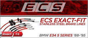 BMW E34 5 Series ECS Tuning Exact-Fit Brake Lines