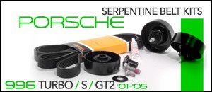 Porsche 996 Turbo/S/GT2 Serpentine Belt Kits