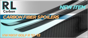 VW MKVI Golf R VWR Carbon Fiber Spoilers