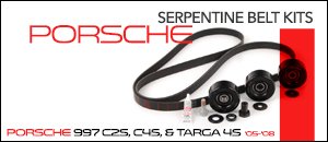 Porsche 997 C2S/C4S/Targa4S Serpentine Belt Kits