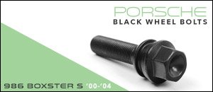 Porsche 986 Boxster S ECS Black Wheel Bolts