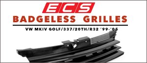 VW MKIV Golf/337/20th/R32 ECS Badgeless Grilles